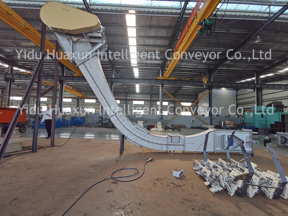 C Type Chain Scraper Conveyor with Inclined Angle for Grain/Coal Ash/Chip Industry